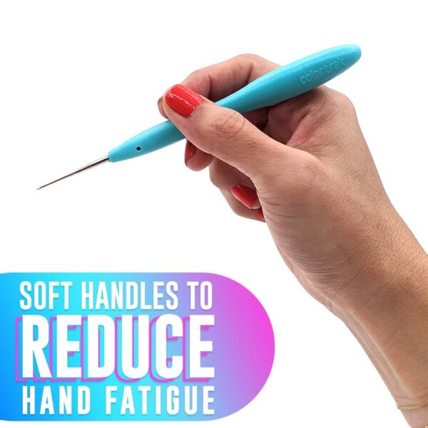 Colortrak Hair Highlighting Needles, Precision Metal Needles with Soft Contour Gel Handles, Reduces Hand Fatigue, Sizes: 1.0 Teal, 1.25 Fuchsia, 1.5 B - Image 3