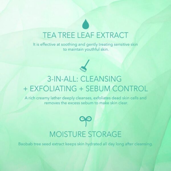 ESSENHERB TEA TREE FOAM CLEANSER, Creates a Creamy Foam that Soothes and Moisturizes, For All Skin Types Including Blemishes. (150ML) - Image 3