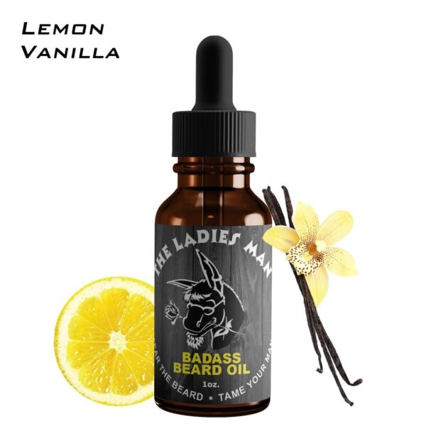 Badass Beard Care Oil For Men - The Ladies Man Scent, 1 oz - All Natural Ingredients, Keeps Beard and Mustache Full, Soft and Healthy - Image 2