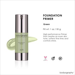 BODYOGRAPHY - Foundation Primer (Green): Flawless Anti-Aging Salon Makeup Primer w/Vitamin E, A, Jojoba, Grapeseed Oil | Control Shine | Gluten-Free, - Image 2