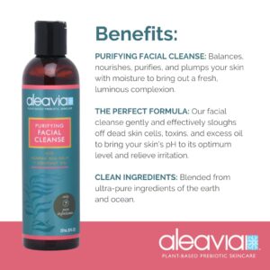 Aleavia Purifying Facial Cleanse ? Fragrance-Free Organic & All-Natural Prebiotic, Vegan Face Wash ? Nourish your Healthy Skin Microbiome ? 8 oz. - Image 2