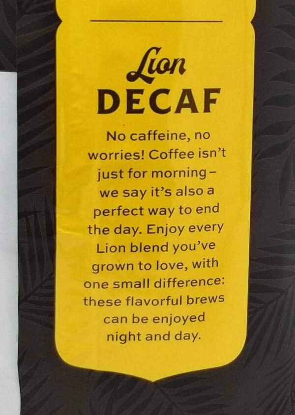 Lion Coffee, Swiss Water DECAF, Vanilla Macadamia Flavor, Light Roast, Ground, 10 Ounce Bag - Image 6