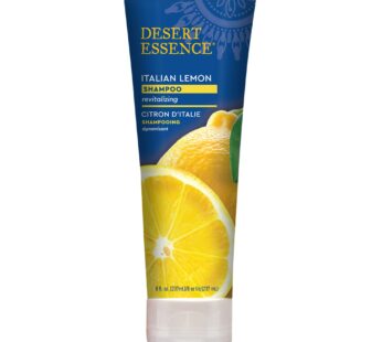 Desert Essence Italian Lemon Shampoo – 8 Fl Oz – Revitalizing – Adds Volume – Shine – Strength Scented – Certified Organic – Aloe Vera – B-complex Vit