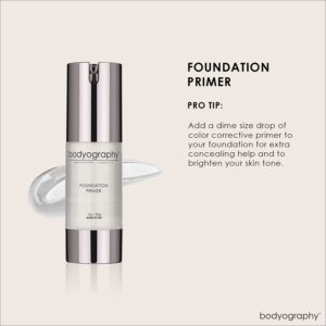 BODYOGRAPHY - Foundation Primer (Clear): Flawless Anti-Aging Salon Makeup Primer w/Vitamin E, A, Jojoba, Grapeseed Oil | Control Shine | Gluten-Free, - Image 5