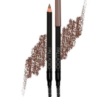 Palladio Brow Pencil & Brush for Eyebrows, Dark Brown