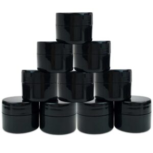 Beauticom 12 Pieces 7G/7ML (0.25oz) Black Sturdy Thick Double Wall Plastic Container Jar with Foam Lined Lid for Lotion, Creams, Toners, Lip Balms, Ma - Image 2