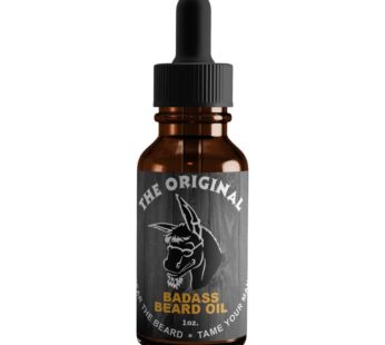 Badass Beard Care Oil For Men – The Original Scent, 1 oz – All Natural Ingredients, Keeps Beard and Mustache Full, Soft and Healthy