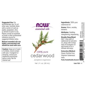 NOW Cedarwood Oil, 1 Fl Oz (Pack of 2) - Image 2