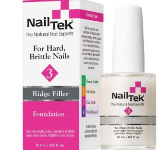 Nail Tek Foundation 3, Ridge Filling Strengthening Base Coat for Hard and Brittle Nails, 0.5 oz, 1-Pack