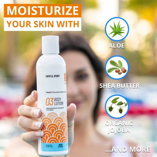 Solpri Pre and After Swim Lotion with Vitamin C 8 Fl Oz - Pre Swim Chlorine Skin Protection, Pre Swim Lotion for Chlorine (8 Fluid Ounce, Warm Citrus) - Image 3
