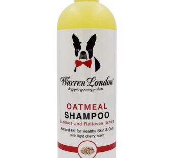 Warren London Oatmeal Dog Shampoo I Cleans Sensitive Flaky Dry Itchy Skin I Relief with Vitamins I Stop The Scratch I Made USA- 17 oz