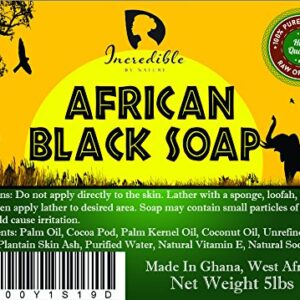 Incredible BY NATURE African Black Soap - 5lb Raw Organic Soap Face & Body Wash - Image 7