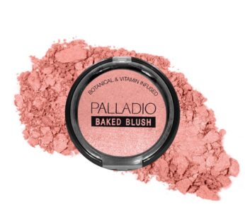 Palladio Baked Blush, Highly Pigmented Shimmery Formula, Easy to Blend and Highly Buildable, Apply Dry for a Natural Glow or Wet for a Dramatic Lumino
