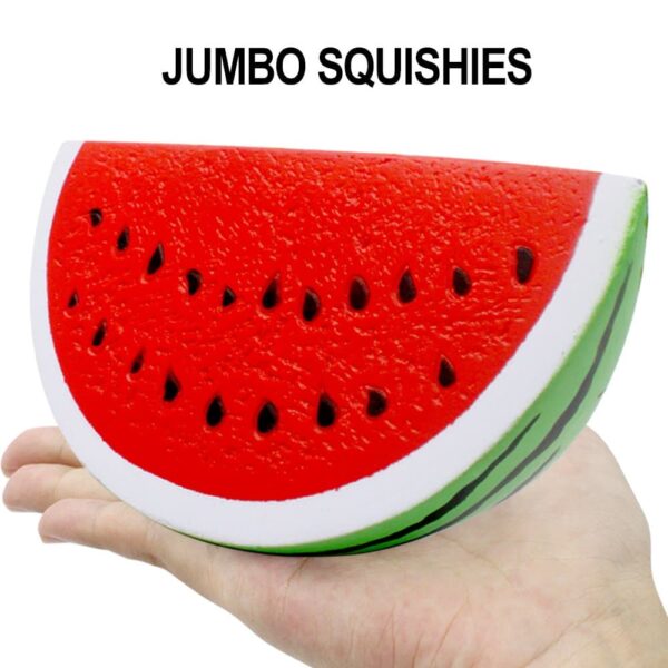 6PCS Jumbo Squishies Slow Rising Strawberry Peach Banana Lemon Watermelon Pineapple Charms Fruit Squishies Cream Scented Stress Relief Kawaii Toys for - Image 2