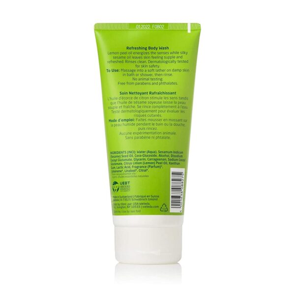 Weleda Refreshing Citrus Body Wash, 6.8 Fluid Ounce, Gentle Plant Rich Cleanser with Lemon Peel and Sesame Seed Oils - Image 2