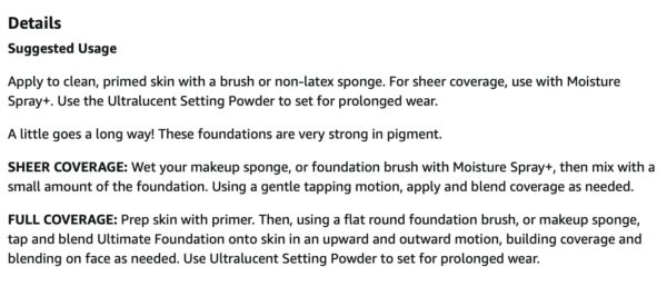 CINEMA SECRETS Pro Cosmetics UIltimate Foundation, 303-66A - Image 2