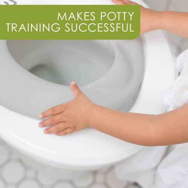 Puj ? Easy Seat, Toddler Potty Training Seat Ring, Soft and Durable Toddler Toilet Seat with Splash Guard, Potty Seat Ring for Home and Travel, 11.5 x - Image 2