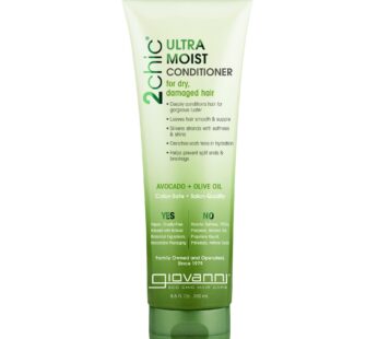 GIOVANNI 2chic Ultra-Moist Conditioner – Avocado & Olive Oil, Creamy Hydration Formula, Enriched with Aloe Vera, Shea Butter, Botanical Extracts, No Parabens, Color Safe – 8.5 fl oz