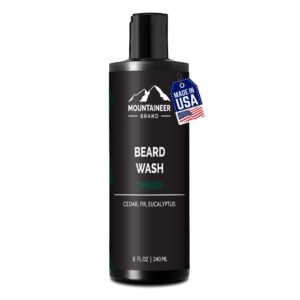 Mountaineer Brand Beard Wash For Men | 100% Natural Beard Shampoo | Thick Cleaning Softening Lather for Hair and Skin | Hydrate and Detangle | Groomin - Image 1