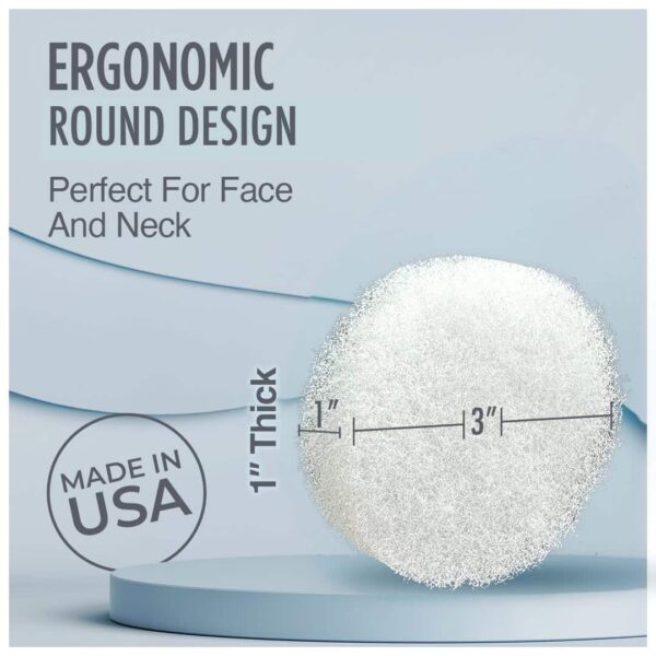 HartFelt Round Face Scrubber for Women | Reusable Facial Sponges for Daily Cleansing | Facial Exfoliating Pads for Removing Dead Skin, Dirt & Makeup | - Image 4