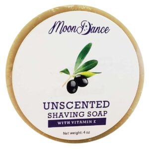 MOONDANCE SOAPS Shaving Soap - Unscented Shave Bar Soap - 4 oz bar More - Image 3