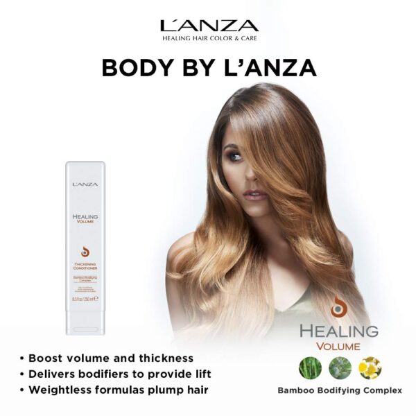 L'ANZA Healing Volume Thickening Conditioner, Boosts Shine, Volume, and Thickness of Fine Flat Hair, Hair Thickening Conditioner Rich With Bamboo and Keratin, Luxury Hair Care - Image 4