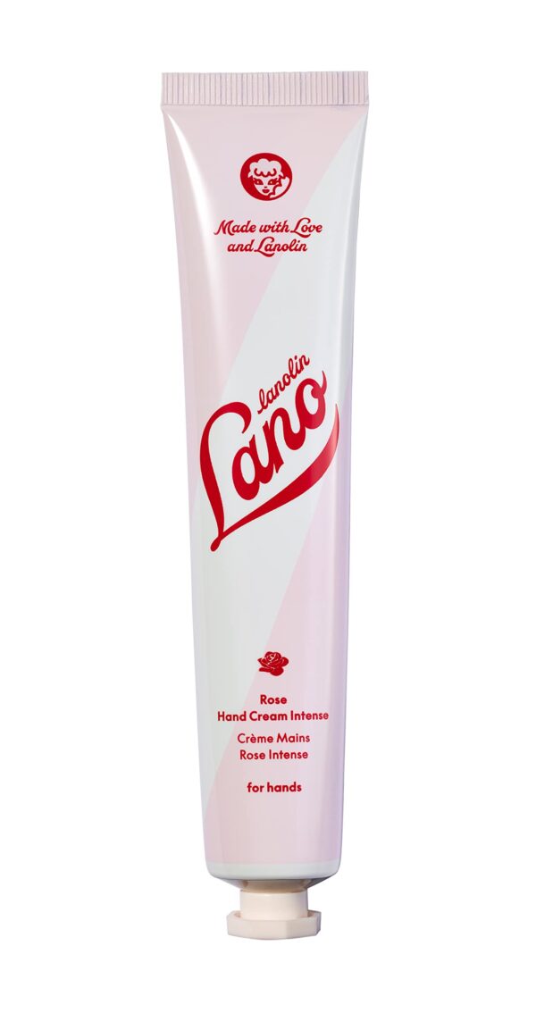 Lanolips Hand Cream Intense, Rose - Hand & Cuticle Cream for Dry, Cracked Skin - Lanolin Cream with Rose Oil, Shea Butter & Vitamin E - Cruelty-Free,