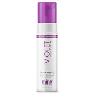 MineTan Color Correcting Violet Self Tanner Mousse - Self Tanning Foam, Fast, 1 Hour Salon Professional Moisturizing Self Tan - No Orange, No Fake Tan - Image 1