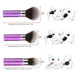 Vela.Yue Retractable Face Kabuki Brush Round Powder Makeup Brush - Image 9