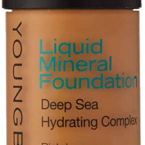 Youngblood Clean Luxury Cosmetics Liquid Mineral Foundation, Tahitian Sun | Dewy Mineral Lightweight Full Coverage Makeup for Dry Skin Poreless Flawle - Image 1