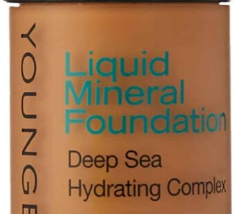 Youngblood Clean Luxury Cosmetics Liquid Mineral Foundation, Tahitian Sun | Dewy Mineral Lightweight Full Coverage Makeup for Dry Skin Poreless Flawle