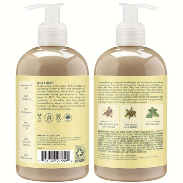 Shea Moisture Jamaican Black Conditioner Strength/Grow 13 Ounce (384ml) (2 Pack) - Image 2