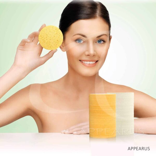 Facial Sponges - APPEARUS Compressed Natural Cellulose Face Sponge - Made in USA - Spa Sponges for Face Cleansing, Massage, Pore Exfoliating, Mask, Ma - Image 3
