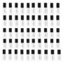 Mydio 50 Pack 1.2ML Clear Mini Lip Gloss Tube Empty Lip Balm Containers With Black Lid for Lipstick Samples