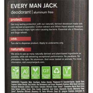 Every Man Jack Deodorant Aluminum Free, Cedarwood 3 oz (Pack of 4) - Image 3