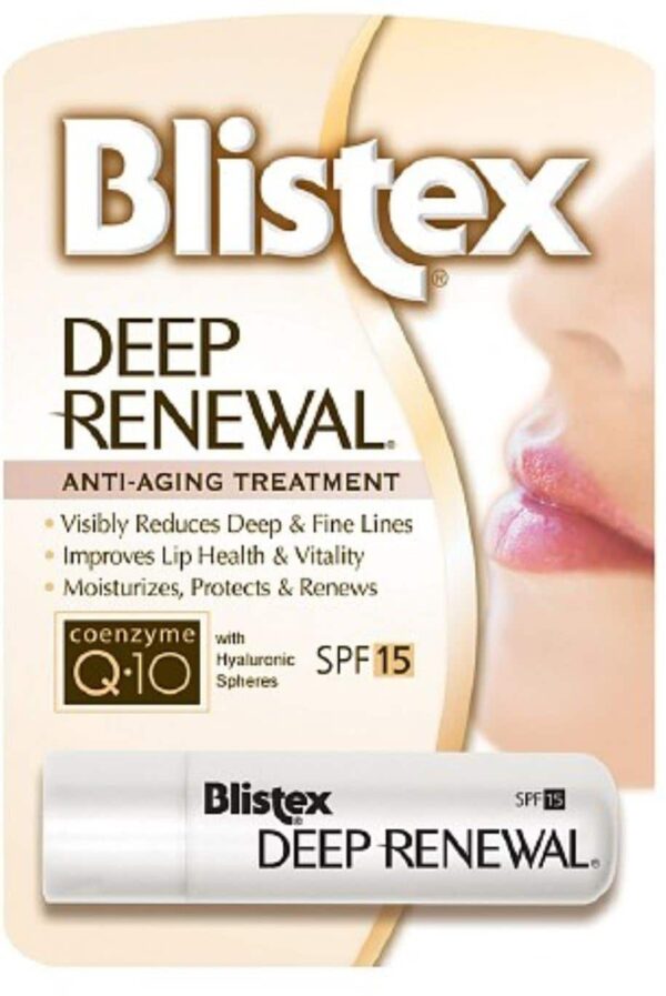 Blistex Deep Renewal, Anti-Aging Formula, 0.13 Ounce, (Pack of 12) Moisturizes, Protects & Revitalizes, Broad Spectrum SPF 15, For Younger Looking Lip