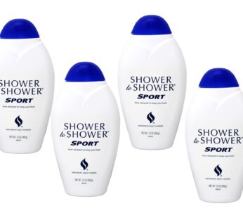 Shower to Shower Absorbent Body Powder, Sport, 13-Ounce Bottles (Pack of 4)