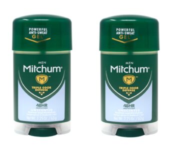 Mitchum Deodorant Mens Gel Unscented 2.25oz (2 Pack)