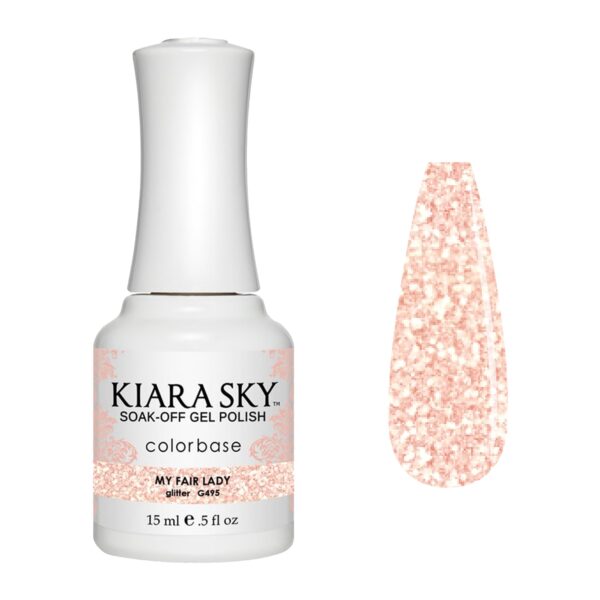 Kiara Sky Professional Nails Soak Off LED UV Gel Polish - My Fair Lady G495 - Matte Glitter