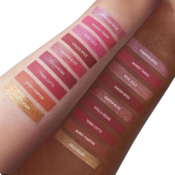 Aromi Metallic Liquid Lipstick | Rosy Peach Lip Color with Shimmery Finish, Vegan. Cruelty-free, Long-lasting and Smudge Proof, Gluten Free (Pumpkin S - Image 4