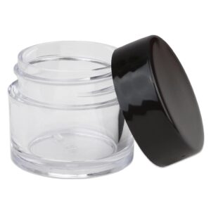 Beauticom? High-Graded Quality 7 Grams/7 ML (Quantity: 12 Packs) Thick Wall Clear Plastic LEAK-PROOF Jars Container with Black Lids for Cosmetic, Lip - Image 4