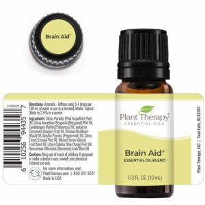 Plant Therapy Brain Aid Essential Oil Blend for Focus & Attention 100% Pure, Undiluted, Natural Aromatherapy, Therapeutic Grade 10 mL (1/3 oz) - Image 4