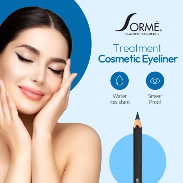 Sorme Treatment Cosmetics Smearproof Eyeliner 0.16oz | Long Lasting Black Brown Waterproof Eyeliner Pencil | Smudge-Proof Waterline Eyeliner | Cruelty - Image 2