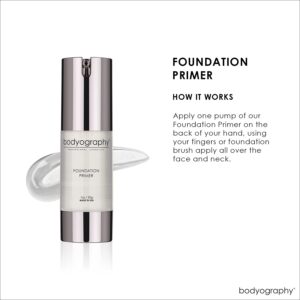 BODYOGRAPHY - Foundation Primer (Clear): Flawless Anti-Aging Salon Makeup Primer w/Vitamin E, A, Jojoba, Grapeseed Oil | Control Shine | Gluten-Free, - Image 4