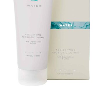 Zents Age Defying Probiotic Lotion (Water Fragrance) Anti-Aging Body and Hand Cream with Organic Shea Butter & Hyaluronic Acid, 6.4 fl oz