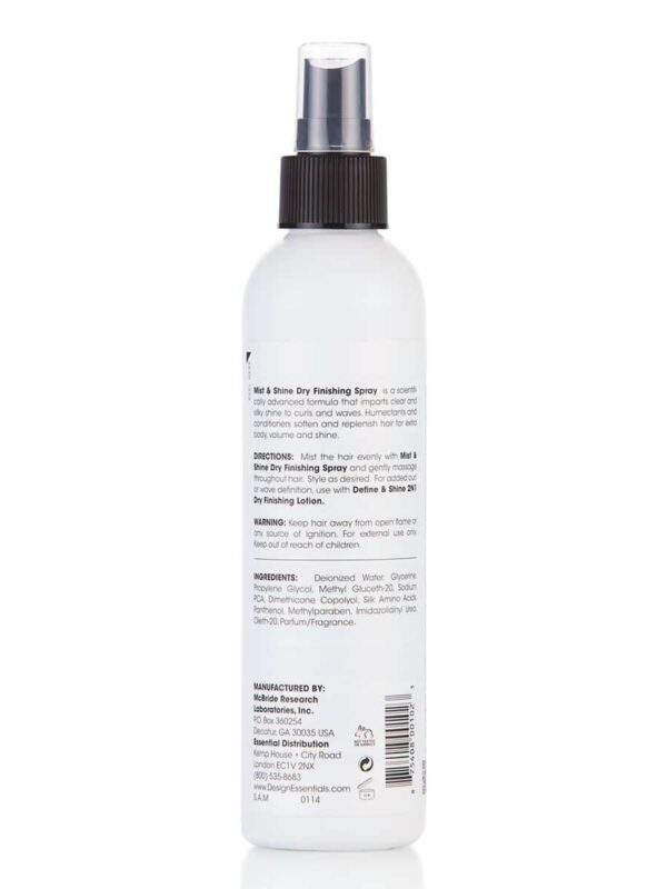 Design Essentials Wave By Design Mist & Shine Dry Finishing Spray - Moisturizes & Add Shine - 8 Oz - Image 2