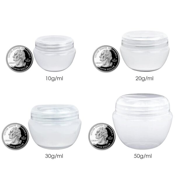 Beauticom? 24 Pieces 10G/10ML Blue Frosted Container Jars with Inner Liner for Lotion, Toners, Lip Balms, Makeup Samples - BPA Free - Image 7