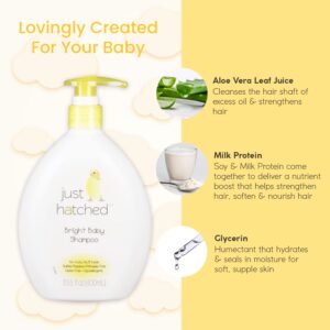 Just Hatched Bright Baby Shampoo Single-Pack - Gentle Hair Cleanser, Loveable Yummy Fragrance, Great for Newborns, Hypoallergenic, Gluten Free, No Yuc - Image 4