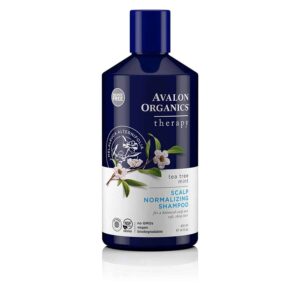 Avalon Organics Therapy Scalp Normalizing Shampoo, Tea Tree Mint, 14 Oz - Image 1