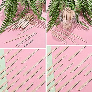 Whaline 400 Pieces Small Wax Sticks Wood Spatulas Applicator Craft Sticks for Hair Eyebrow Removal - Image 3